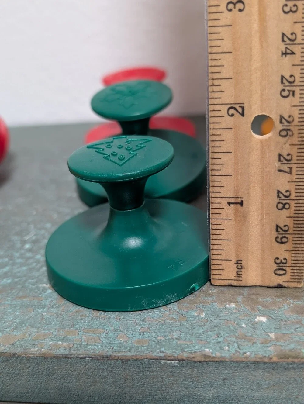 Lot of 9 Assorted Vintage Wilton Christmas Holiday Cookie Stamps Tree Bell Holly